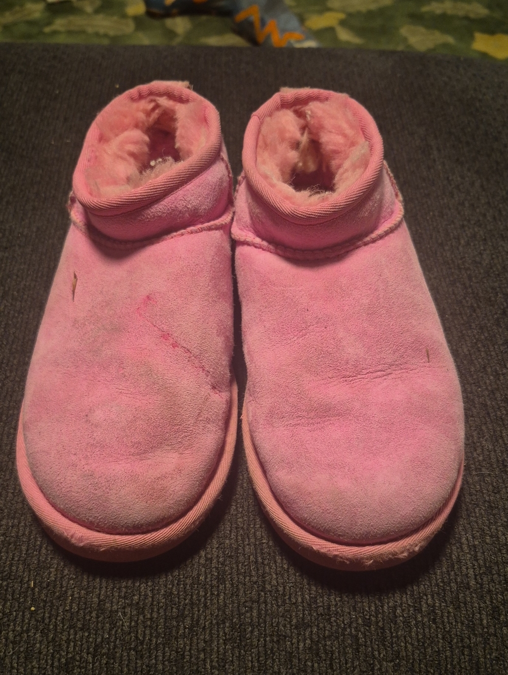 UGG Pink Suede Shearling Winter Boots